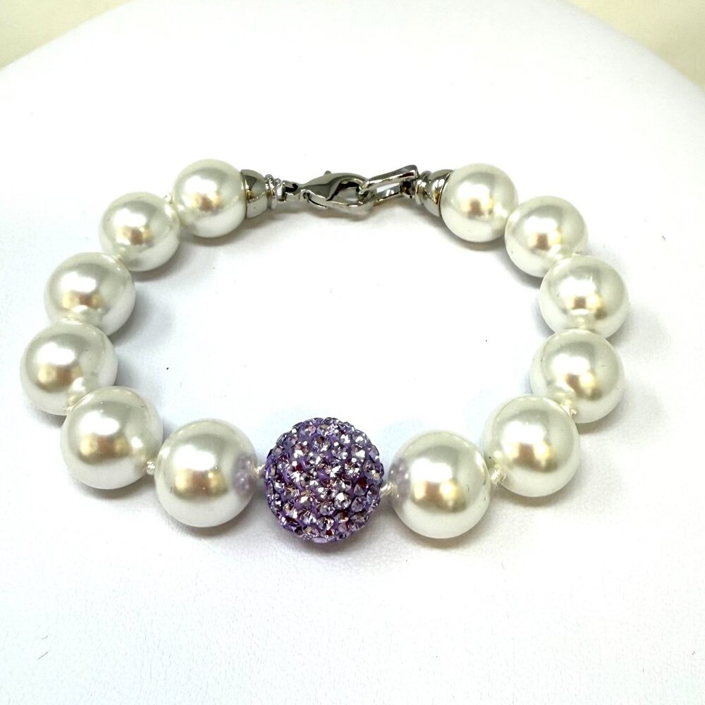 🌹SPRING ELEGANCE Tanzanite Crystal & Pearl Bracelet